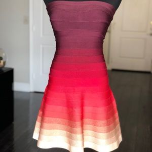 Herve leger bandage multi color mini dress